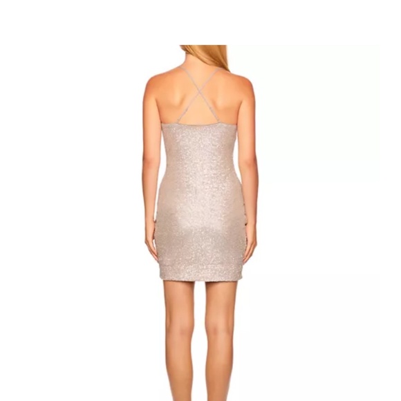 Susana Monaco Sequin Cowl Neck Dress silver - Picture 4 of 10